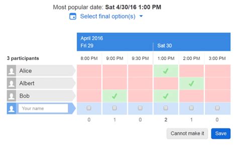 Manage your availability time the easy way with Doodle .
